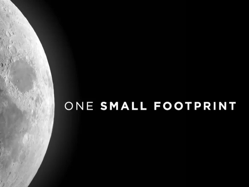 One small footprint image with moon